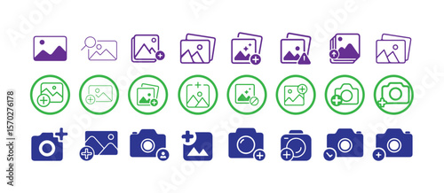 Add Photo Picture  Icon, Add pic icon Vector logo sign,  flat, camera icon with plus, add picture button, vector illustration eps 10.