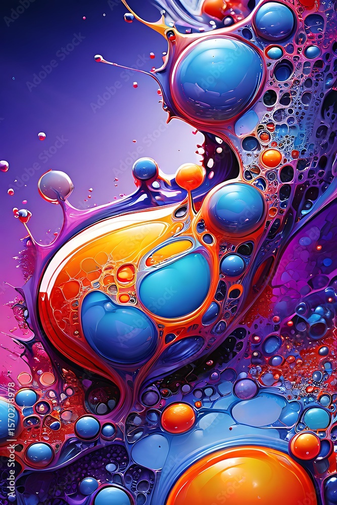 Fototapeta premium abstract background with bubbles