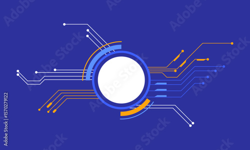 Abstract technological background with various technological elements. Structure pattern technology backdrop.Hi-tech digital technology and engineering theme