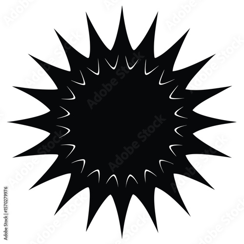 Dynamic spiked burst shape with gradient edge for advertising and banners