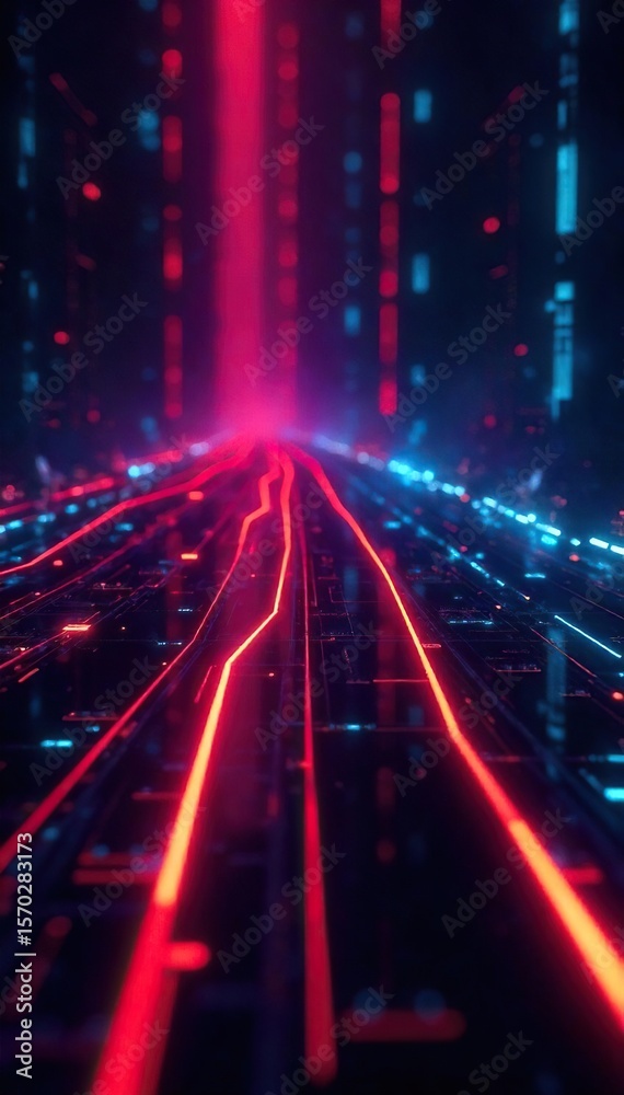 Glowing Lines Form Futuristic Light Grid Vibrant, Energetic Sci-Fi Energy Background Glowing Lines Form Futuristic Light Grid Vibrant, Energetic Sci-Fi Energy Background