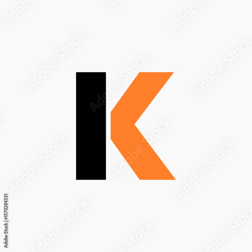 K letter logo with black and orange color Free Download K letter logo with black and orange color - GFXLoad