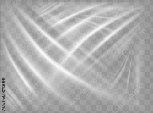 Transparent Light Polyethylene Plastic Warp. Eps10 Vector.