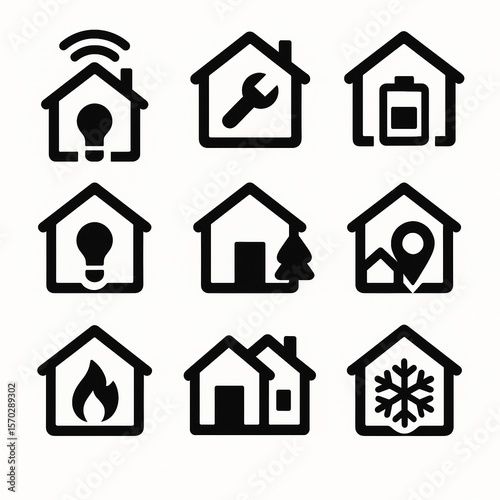 home icon set