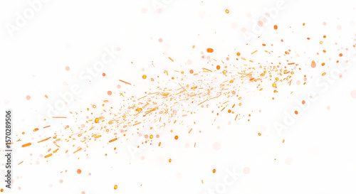 Photos Dynamic Burst of Golden Sparks and Flecks in a Centralized Explosion