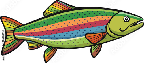 Gradient Patterned Rainbow Trout Design.