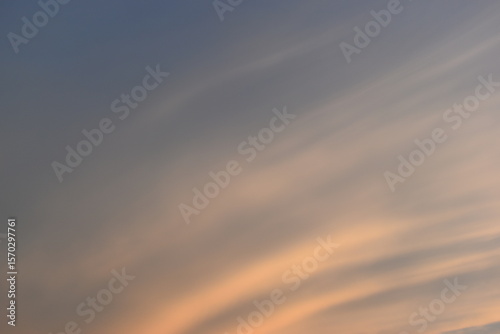 beautiful golden sky and white cloud background in springtime