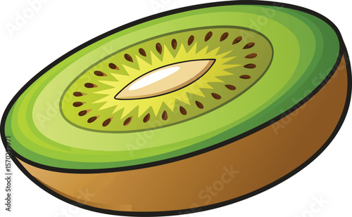 Vivid Kiwi Fruit Texture Illustration.