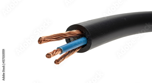 Cable Close Up Electrical Copper Wire Power Transparent Background