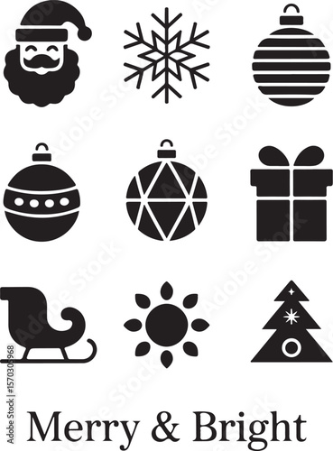 Holiday Vector Pack | Flat Xmas Icons

