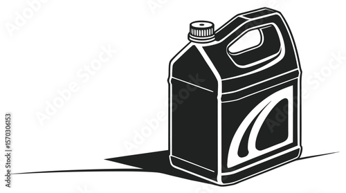 Plastic Jug Silhouette Icon – Gallon Container with Handle