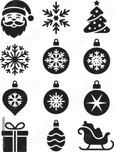 Holiday Vector Pack | Flat Xmas Icons

