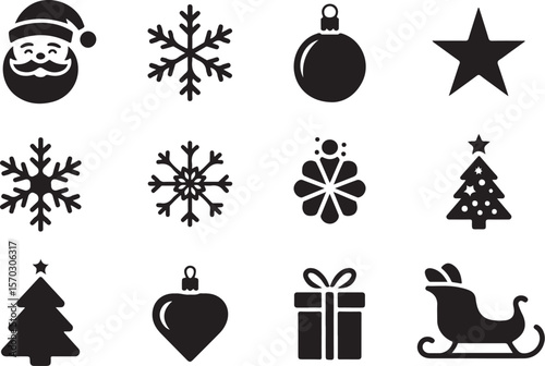 Holiday Vector Pack | Flat Xmas Icons

