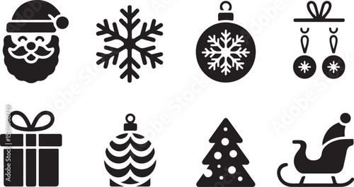 Snowflake and Gift Icon Collection

