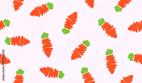 Cute carrot vegetables pattern background vector design