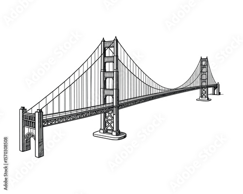 Golden Gate Bridge San Francisco Landmark Structure Engineering Marvel Icon