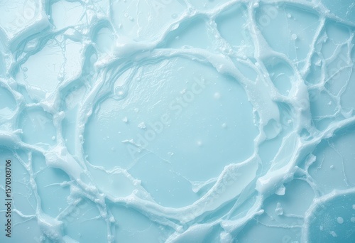 Abstract Aqua Ice Texture Smooth Frozen Surface with Ripple Patterns and Text Space