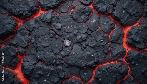 Wallpaper Mural Abstract Molten Lava Texture Background with Fiery Red Veins and Text Space Torontodigital.ca