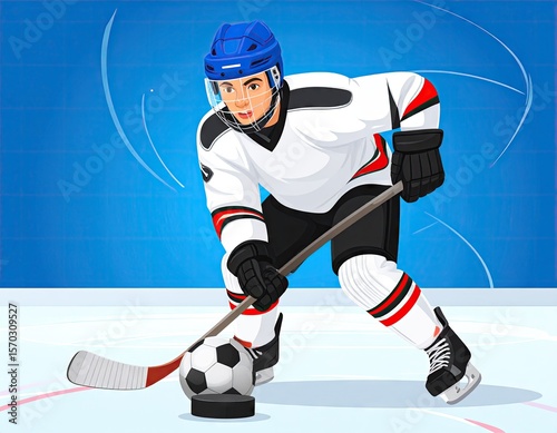 Hockey player on ice