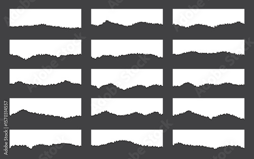 set of torn paper collection ripped page vector design