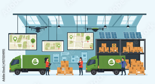 Sustainable Logistics Green Delivery Solutions with Drone Technology