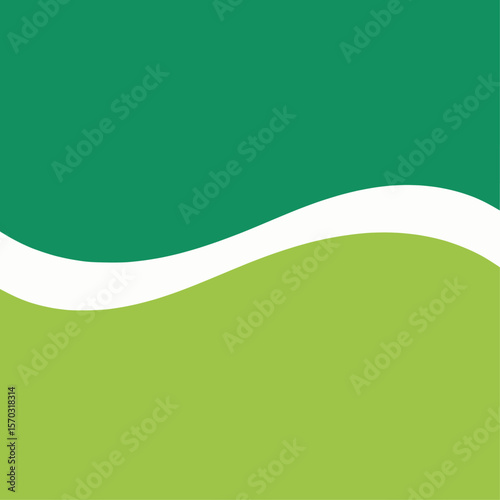 Another variation of a smooth green wavy banner shape, providing versatility for natural or serene themed designs.