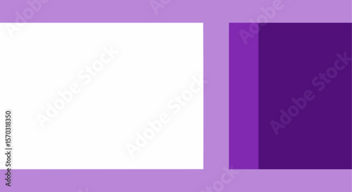 A multi-layered purple and white rectangular banner design, offering a modern and organized structure for content.