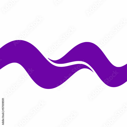 A smooth and fluid purple wavy banner design, offering a modern and artistic touch to any presentation.
