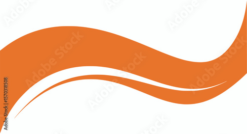 A simple yet effective orange banner wave shape, providing a clean and versatile design element for various uses.