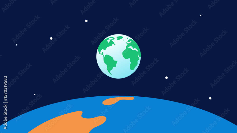 Fototapeta premium earth and moon