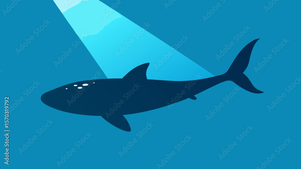 Fototapeta premium vector illustration of a shark