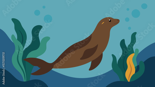 vector illustration of an underwater world