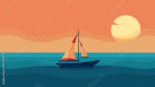sailing boat on the sea