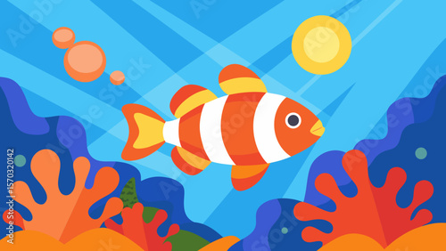 vector illustration of an underwater world