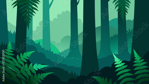 forest in the morning