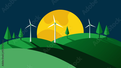 wind turbines in the mountains