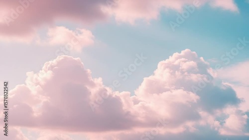 Wallpaper Mural Soft Pink Clouds Against a Blue Sky at Sunset Torontodigital.ca