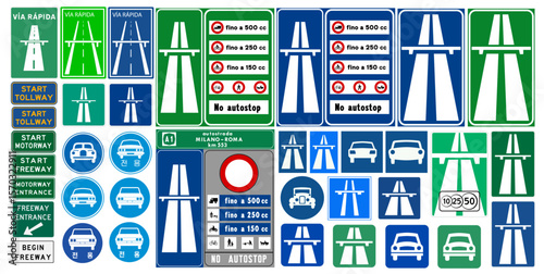 Traffic Highway Warning Road Signs