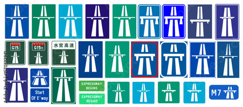 Traffic Highway Warning Road Signs - 1
