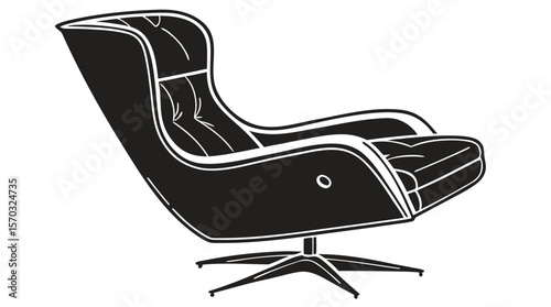 Modern Armchair Silhouette Icon