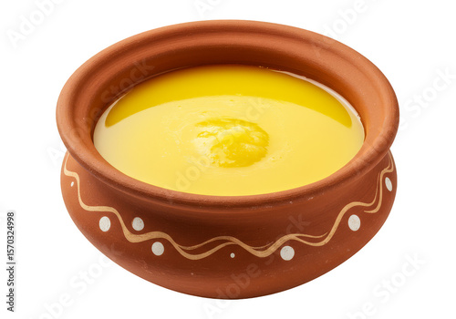 Isolated Delicious Indian Ghee Pure Clarified Butter in Bowl PNG