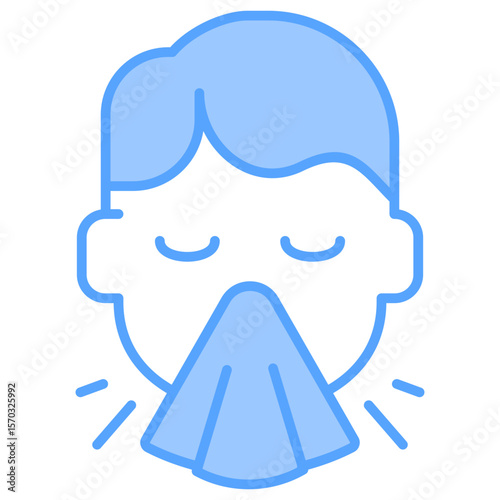 Sneeze Blue Icon
