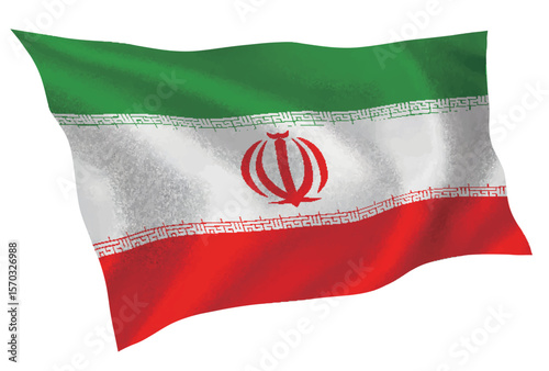 イラン　国　旗　シルク　アイコン