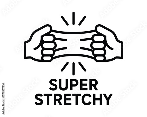 Super Stretchy Icon Vector Illustration for Elasticity and Flexibility