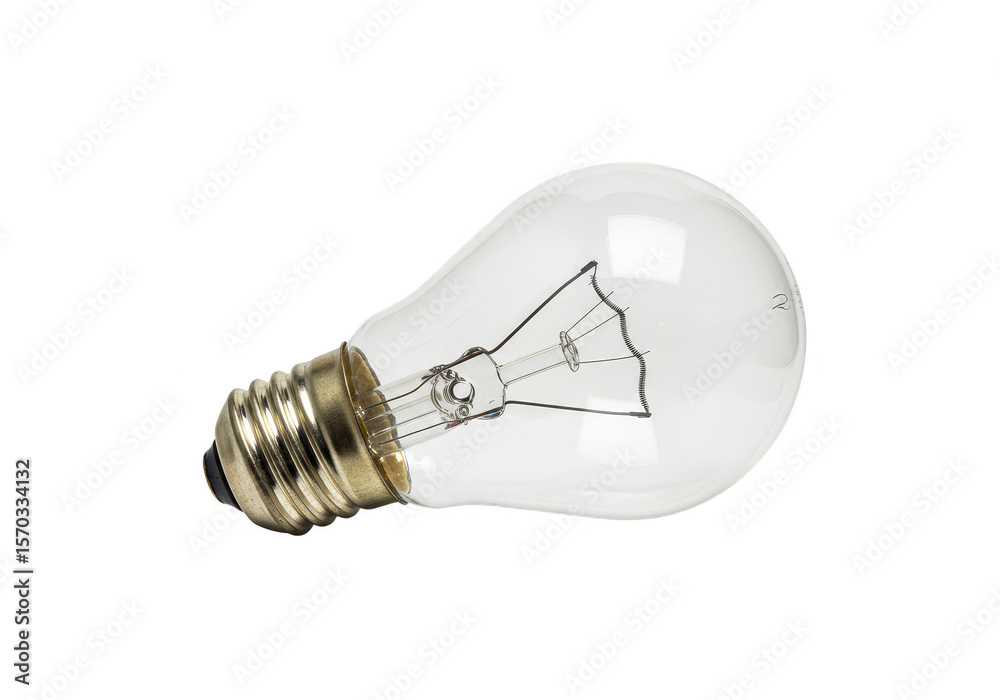 Isolated Glowing Lightbulb Clear Glass with Transparent Background Isolated Glowing Lightbulb Clear Glass with Transparent Background