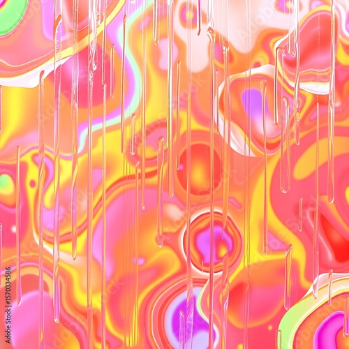 colorful abstract background with reeded glass effect, 3d render	