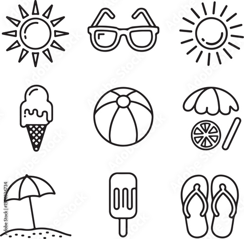 Summer Holiday Vector Clipart

