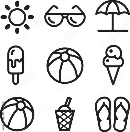 Summer Holiday Vector Clipart

