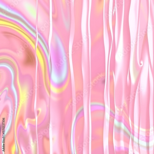 colorful abstract background with reeded glass effect, 3d render	