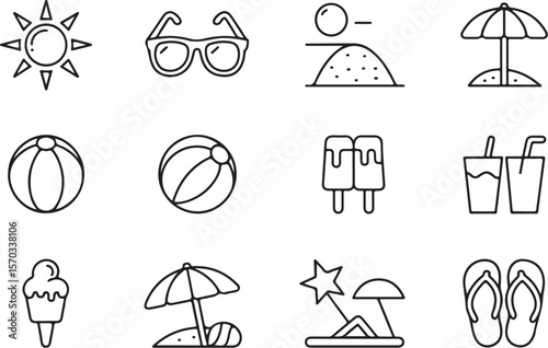 Black Summer Silhouette Clipart


